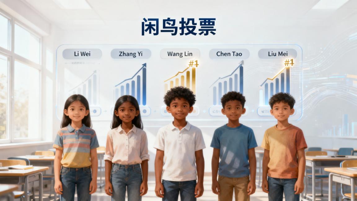 5个同学都说自己表现最好？匿名投票实时统计，谁第一一目了然