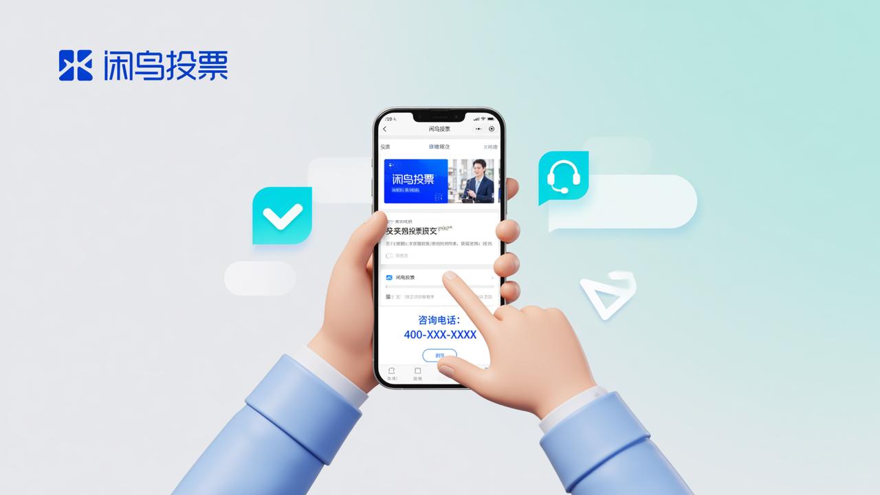 投票怎么添加咨询电话？「闲鸟投票」设置咨询电话，投票人遇到问题随时联系