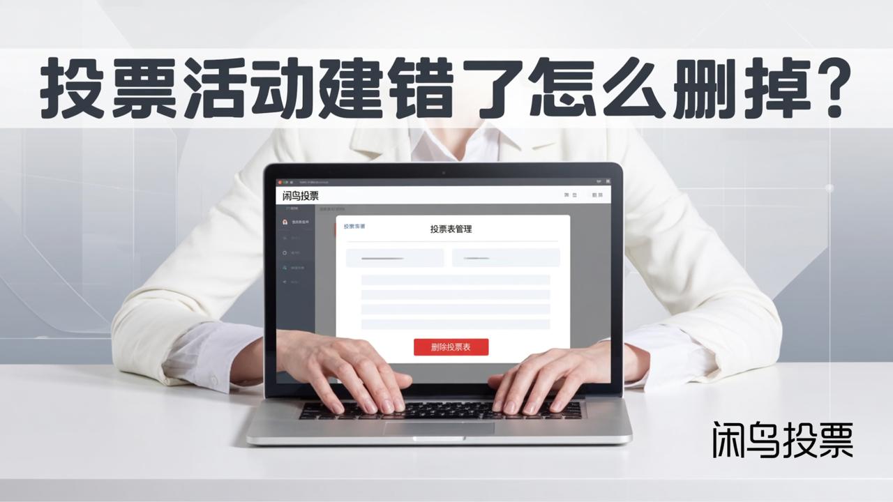 投票活动建错了怎么删掉？「闲鸟投票」快速删除错误投票，管理更省心