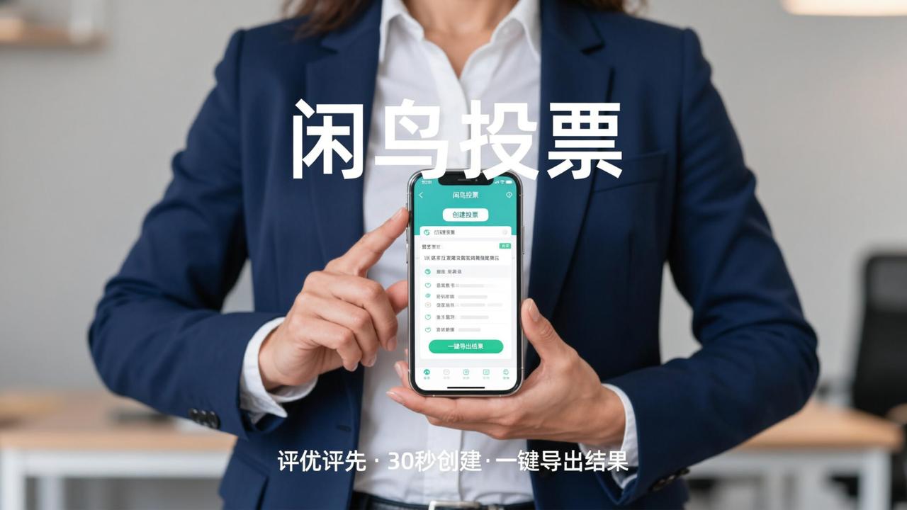 评优评先投票：闲鸟投票，创建投票一键导出结果
