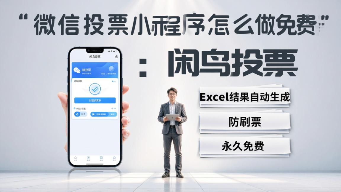 微信投票小程序怎么做免费版：闲鸟投票，防刷票匿名实名都能用